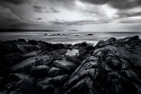 244 - ROCKY BEACH THREE BW - BHAT KRISHNA - india <div